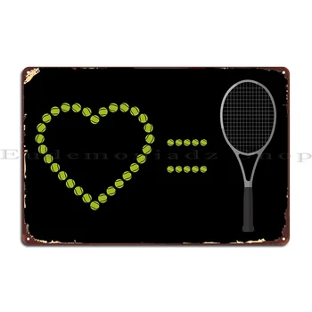 Метална табела във формата на тенис на сърцето за партита в гаражном клуб, стенен декор, указателни табели, дизайн Тенекиен знаци, плакат
