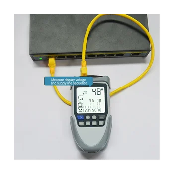 Ръчен Тестер за мрежови кабели С LCD дисплей, Цифрова Тракери Кабели, Проверка за Непрекъснатост на напрежение и Полярности POE-Тест (A)
