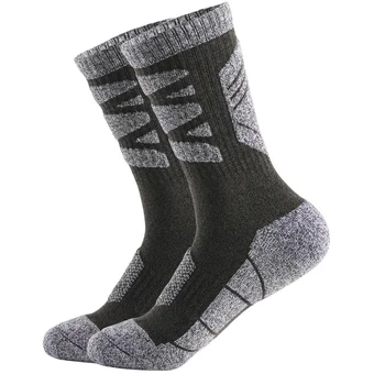 Зимни мъжки топли ски чорапи от памук, с подложки за разходки на открито, пешеходни чорапи, дебели спортни термоноски