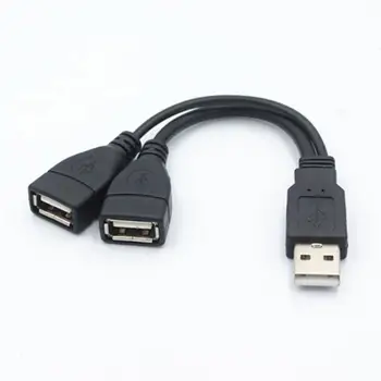 15 см 30 см USB 2.0 A от 1 щепсела до 2 Две USB-контакти Хъб за Пренос на Данни захранващ Адаптер Y-Образна Ивица USB-Кабел За Зареждане Удължител на Кабела