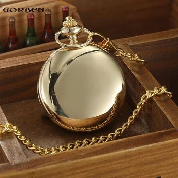 Луксозни кристални джобни часовници за мъже и жени, ретро часовници Orologio с лазерно гравиран, мъжки дамски часовници с окачване, огърлица, верижка от златни ивици