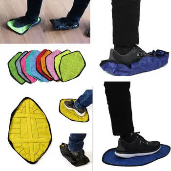1 Чифт непромокаеми покривала за обувки с автоматично стъпка по хендсфри, за многократна употреба калъфи за обувки, защитни килими, прашници за обувки