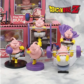Аниме Dragon Ball Muscle Majin Buu Няколко пози Модели играчки в опаковка Фигурки Мебели и декорация за вашия работен плот на децата подаръци