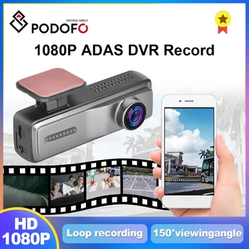 Podofo 1080P ADAS DVR Dash Cam USB Автомобилен Видеорекордер Петлевая Запис Откриване на Телефона Авторегистратор SD TF Карта, Android Мултимедиен Плеър