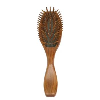 Четка за коса от сандалово дърво, Дървени Натурална Масажна четка за коса ръчна изработка за Разнищване на косата С подарък кутия
