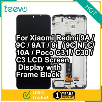 Teevo LCD дисплей за Xiaomi Redmi 9A/9C/9AT/9i/10A/Poco C31/C30/C3/Redmi 9C NFC/9A/9C/9AT/9i/9C NFC/10A/Poco C31/C30/C3 LCD екран