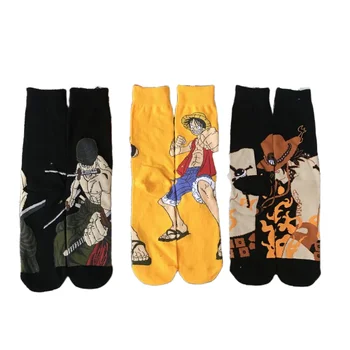Едно парче Карикатура Аниме Luffy Саурон Герои от Серията Ace Мъжки и Дамски Чорапи Креативна Личност Тенденция Спортни Чорапи Подарък