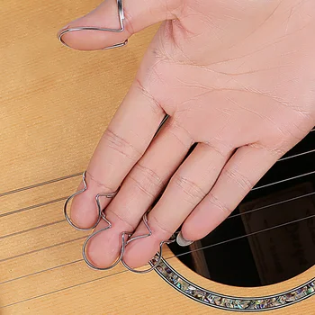Аксесоари за невротрансмитер Банджо за Медиатори за палеца Метални Кухи Медиатори За китара за нокти