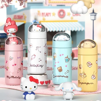 Sanrio Hello Kitty Чаши За Вода Cinnamoroll Kuromi My Melody Сладък Карикатура Студентски Преносим 350 МЛ Случайна Чаша Kawai Аниме Подарък