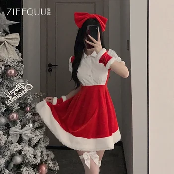 Ziqi Нов Коледен костюм Секси Чисто желание Сладко плюшевое Секси бельо Тънък женски направо костюм на Едро 6221