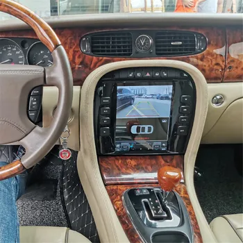 2Din Carplay в стил Tesla Android 12 за Jaguar S-Type 2001-2009, Радионавигационный мултимедиен плеър, стерео система със сензорен екран, главното устройство