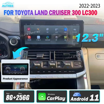 Авто Android Auto 256 GB за Toyota Land Cruiser 300 Lc300 2022 2023 Мултимедиен плейър Carplay Екрана, Стерео Радио GPS корона