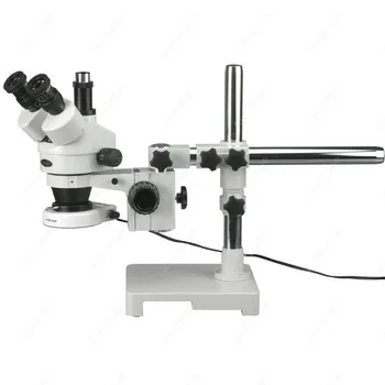 Микроскоп на тринокулярной штанге-AmScope Доставя стереомикроскоп с 7-кратно-90-кратно тринокулярным увеличение на штанге с 80 led крушки