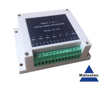Matsutec HC-402 мултиплексор NMEA, цифровия синтезатор на сигнали NMEA 4 в 1, вход 4 канала, NMEA0183, изход 1 канал NMEA0183.