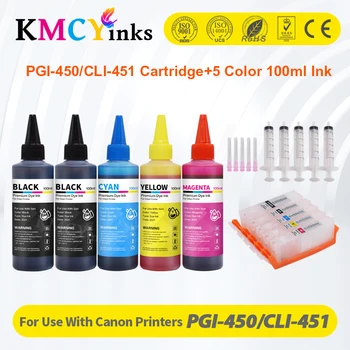 KMCYinks PGI450 Зареждане на тонер Касети За Canon PIXMA IP7240 MG5440 MG5540 MG6440 MG6640 MG5640 MX924 MX724 IX6840 принтер pgi-450