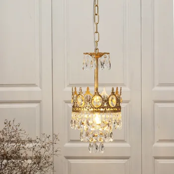 Френски кристал, с монтиран на стената лампа, led нощни лампи, кристал стенни аплици, мед декорация на всекидневна, спалня, осветление на пътеката в луксозен хотел