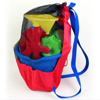 Плажна чанта Сгъваема Преносим Окото чанта за плуване за деца, кошници за плажни играчки, Чанта за съхранение на непромокаеми торбички за плуване на открито