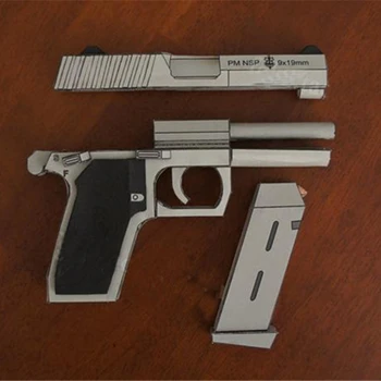 1:1 Мащаба на НСП Пистолет направи си САМ 3D Ръчно изработени Хартиен Пистолет Модел Играчки Пъзел Украса Съберат за Деца, Възрастни Военен Фен на Подарък