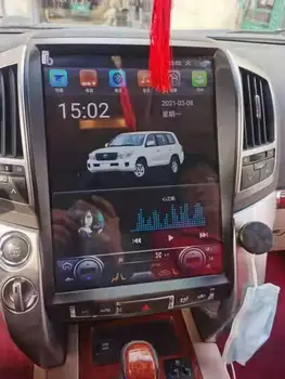За Toyota Land Cruiser 2009-2015 Tesla Голям екран на Android 9-15 см Автомобилното радио Мултимедиен DVD плейър GPS навигация единица
