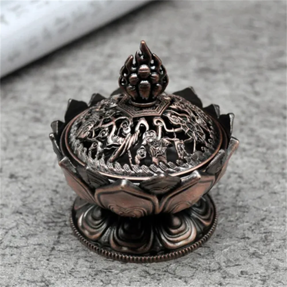 Кадилница за тамян под формата на цветето лотос, будизъм, титуляр на Буда, Латунная Мини кадилница от сандалово дърво, тамян, метални изделия, украса за дома